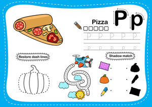 Printable Letter P Tracing Worksheet | Kindergarten ELA
