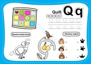 Alphabet Tracing - Letter Q