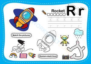 Alphabet Tracing - Letter R
