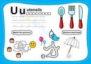 Alphabet Tracing - Letter U