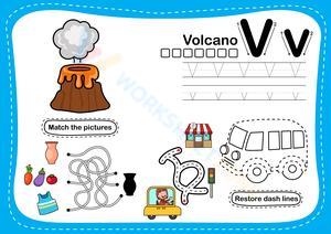 Alphabet Tracing - Letter V
