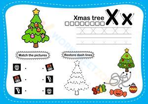 Alphabet Tracing - Letter X