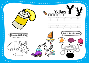 Letter Y Alphabet Tracing Worksheet | Essential Grade K