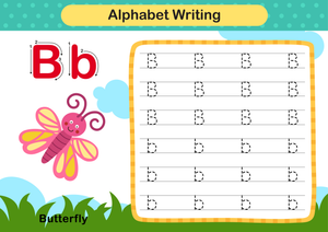 Alphabet Writing Practice for Letter B