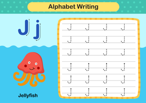 Grade K Letter J Tracing — Printable No-Prep Worksheet
