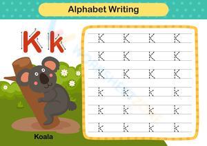 Letter K Handwriting Worksheet for Kids