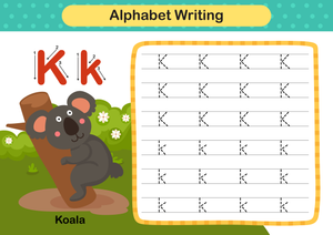Letter K Handwriting Worksheet for Kids