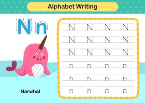 Letter N Alphabet Writing Worksheet | Grade K Essential
