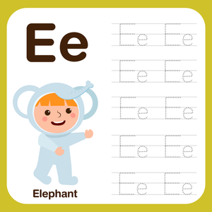 Letter E Tracing Worksheet | Printable Kindergarten ELA