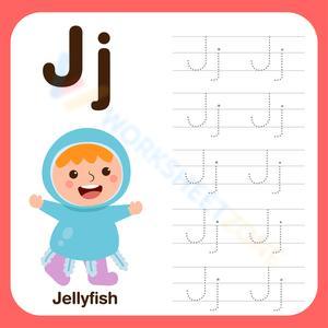 Alphabet Writing Worksheet – Letter J Practice