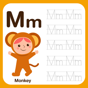 Letter M Tracing Worksheet | Grade K Printable