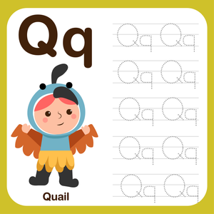 Letter Q Tracing Printable Worksheet | Grade K