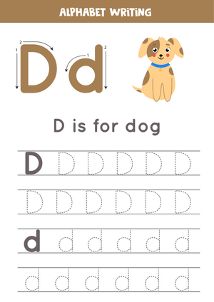 Letter D Tracing Worksheet | Printable Alphabet Practice