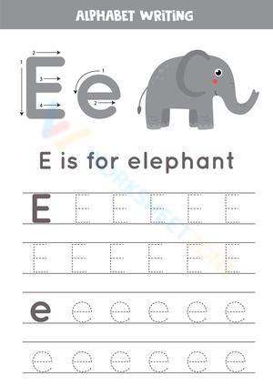 Alphabet Writing - E