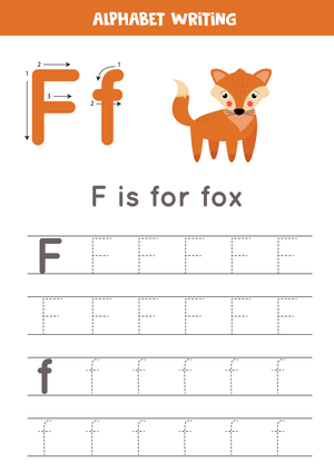 Letter F Tracing Printable | Kindergarten ELA Worksheet