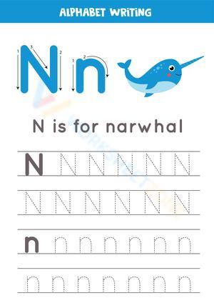 Alphabet Writing - N