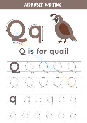 Alphabet Writing - Q