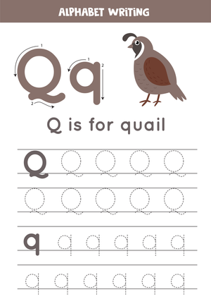 Grade K Letter Q Tracing — Printable No-Prep Worksheet