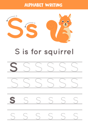 Alphabet Writing Letter S | Essential Grade K Worksheet