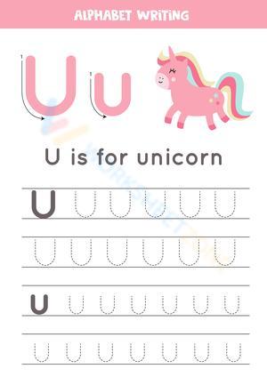 Alphabet Writing - U