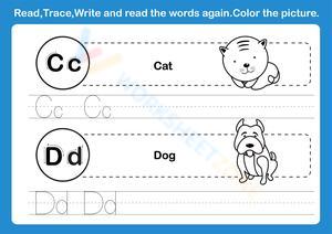 Read, trace, and write - Letters C & D