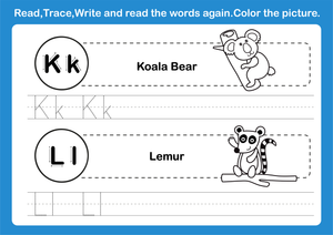 Letters K & L Handwriting | Printable Kindergarten Worksheet