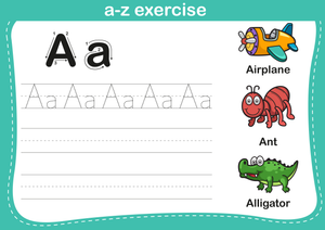 Letter A Tracing | Printable Kindergarten Worksheet