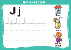 Letter J Tracing Worksheet | Grade K Printable