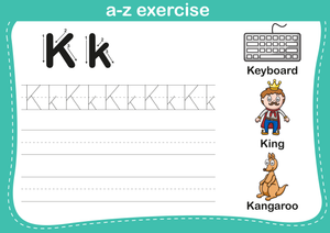 Letter K Tracing Worksheet | Printable Kindergarten ELA
