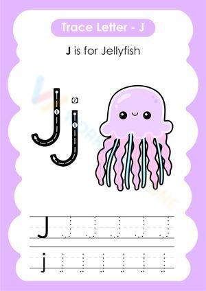 Letter J tracing