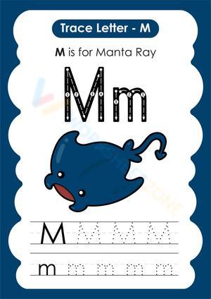 Letter M tracing