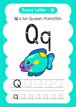 Kindergarten Letter Q Tracing — Printable No-Prep Worksheet