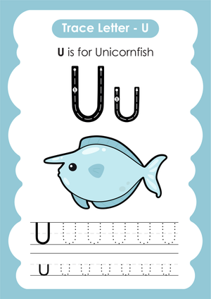 Grade K Letter U Tracing — Printable No-Prep Worksheet