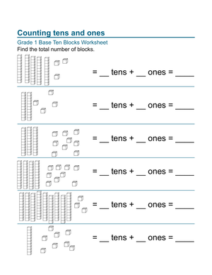 Counting Tens and Ones: Practice Worksheet