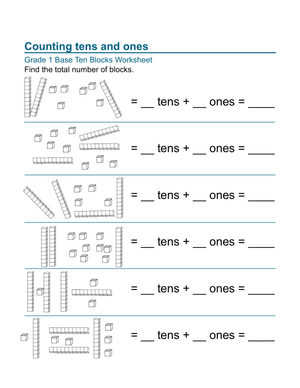 Learn Counting Tens and Ones Practice Sheet