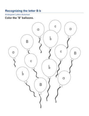 Letter Bb Recognition Printable | Kindergarten ELA