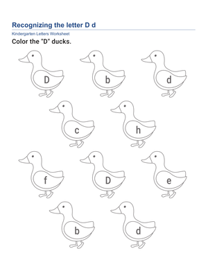 Essential Letter D Recognition Worksheet | Kindergarten