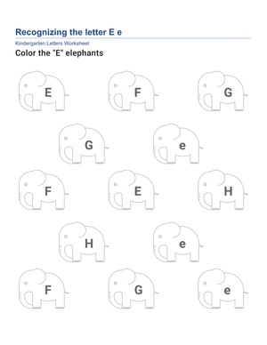 Recognize Letter Ee Worksheet | Essential Grade K-1