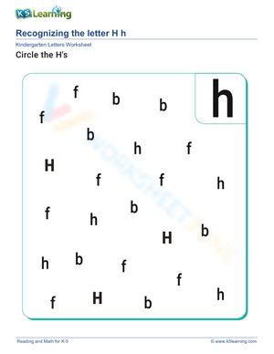 Recognize letter Hh