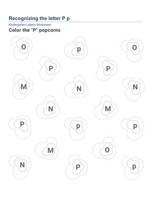 Essential Letter P Recognition Worksheet | Kindergarten