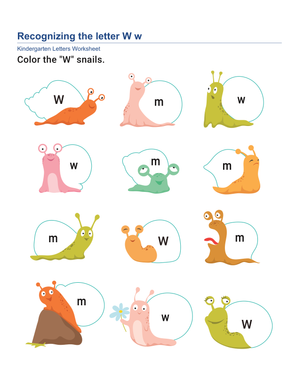 Recognize Letter Ww Worksheet | Essential Kindergarten ELA