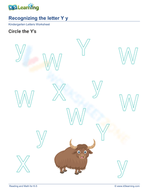Recognize letter Yy