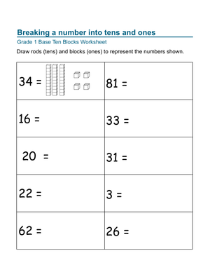 Breaking Numbers: Practice Worksheet