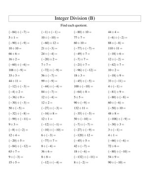 Learn Arithmetic by Dividing Integers