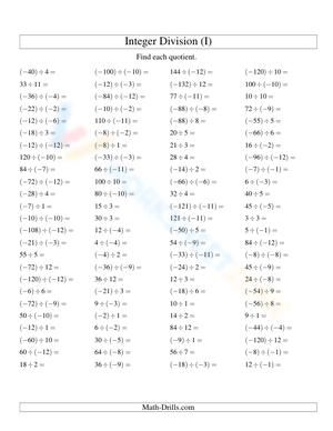 Learn the Fundamentals Dividing Integers