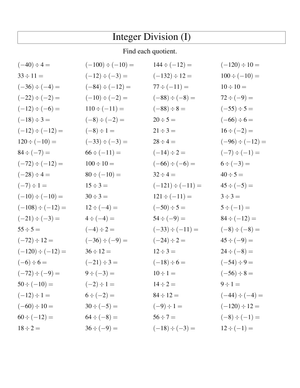 Learn the Fundamentals Dividing Integers