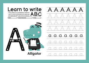 Learn to Write Letter A | Printable Kindergarten Worksheet