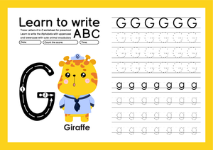Printable Letter G Tracing Worksheet | Grade K ELA