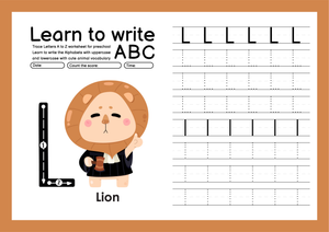 Printable Letter L Tracing Worksheet | Grade K