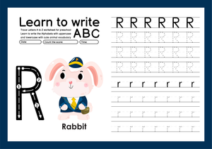 Letter R Tracing Worksheet | Printable Grade K ELA